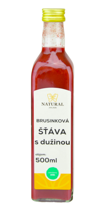 Brusnicová šťava s dužinou 500ml