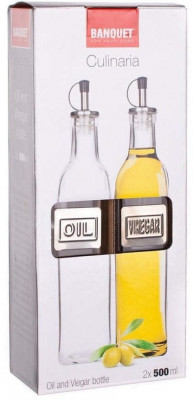 Sklenené fľaše na olej a ocot 500ml / 2ks